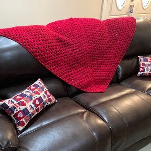 Handmade crochet quilt/throw